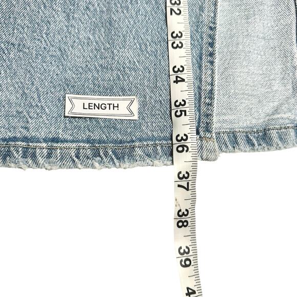 Zara | Women | Y2K Light Wash Distressed Button Fly Denim Maxi Skirt | Medium - Picture 5 of 12